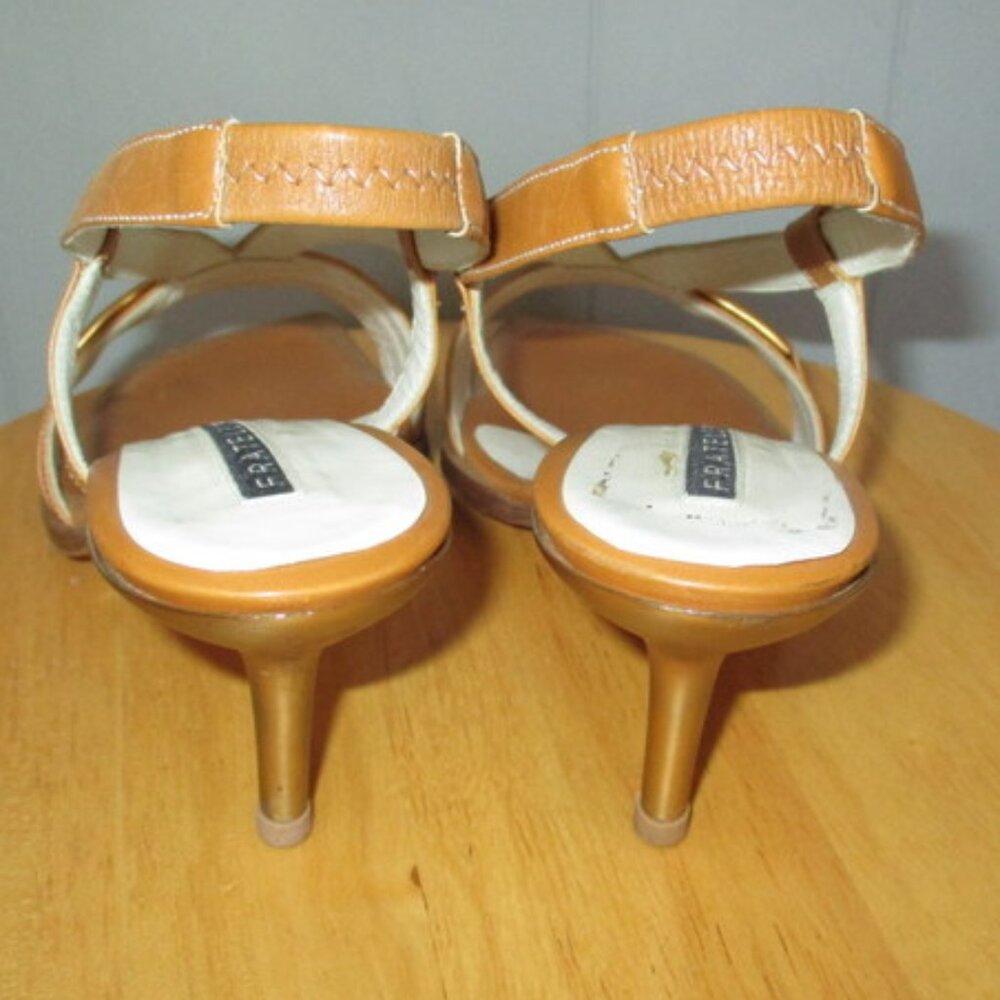 FRATELLI ROSSETTI Tan Sling Back Heels - Picture 6 of 7